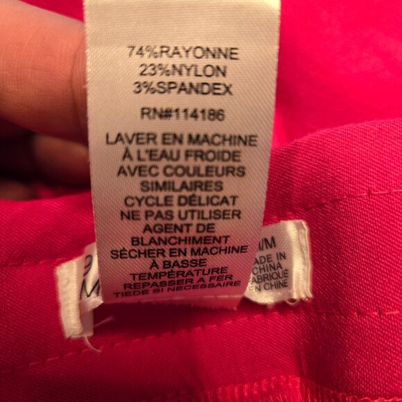 89th & MADISON | TRIBAL PINK BERMUDA SIDE SLIT SHORTS | SIZE 16 - Picture 7 of 7